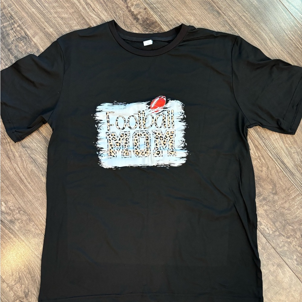 Football Mom T-Shirt w/ Leopard print